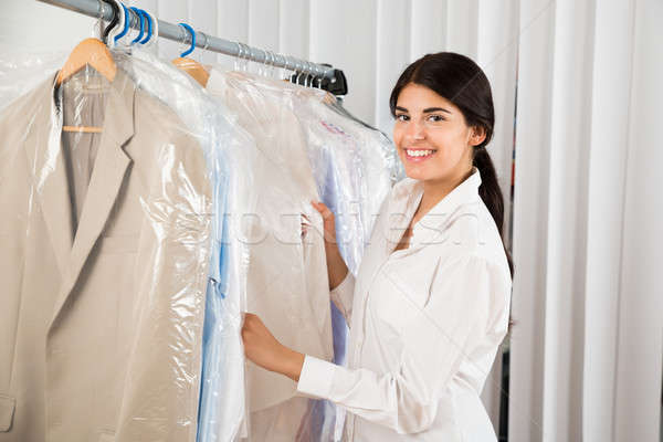 Stock photo: Young Woman In Clothing Store