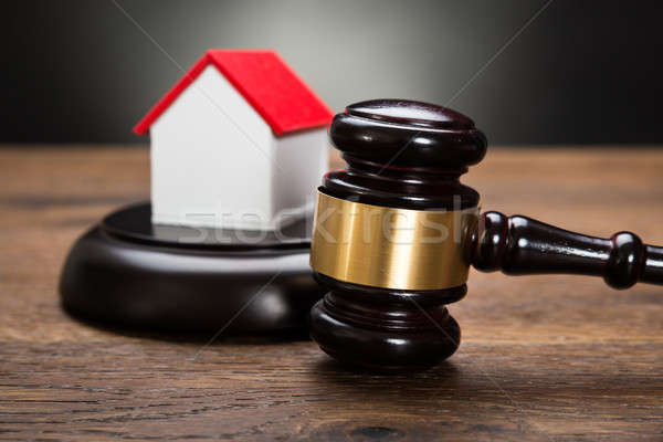 House Model With Gavel Stock photo © AndreyPopov