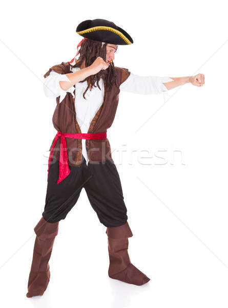 Portrait Of A Pirate Punching Stock photo © AndreyPopov