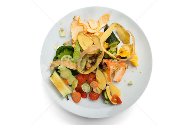 Vegetable And Fruit Peelings On Plate Stock photo © AndreyPopov