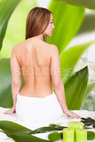 Stock photo: Young Woman Relaxing In Spa