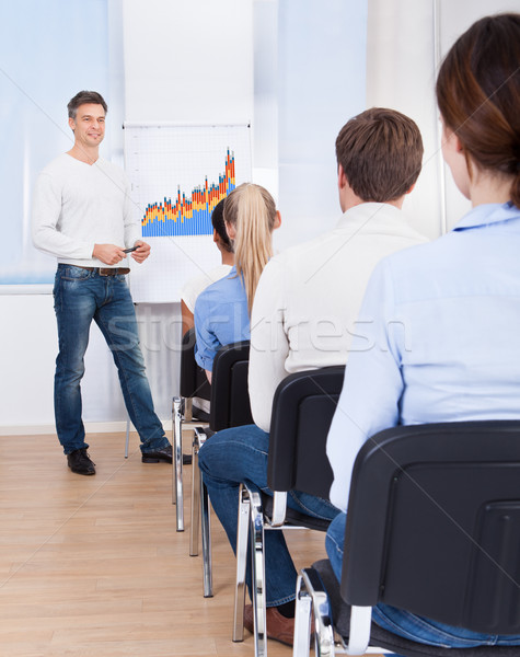 Lecturer With Flipchart In Class Stock photo © AndreyPopov