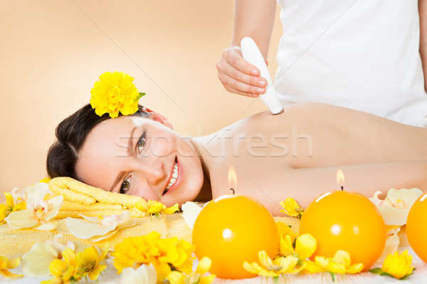 Woman Receiving Microdermabrasion Therapy At Beauty Spa Stock photo © AndreyPopov