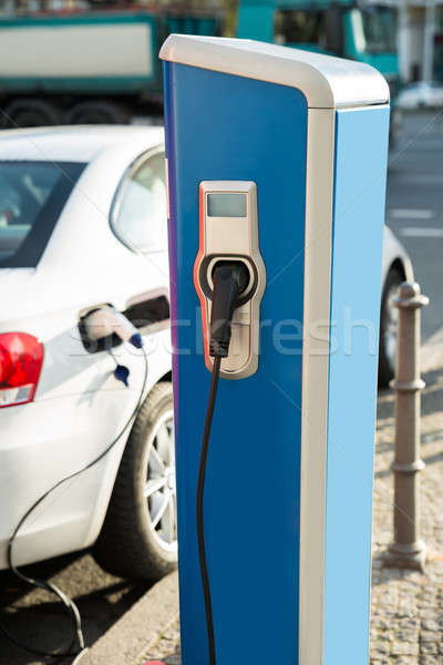 Electric Car Being Recharged Stock photo © AndreyPopov