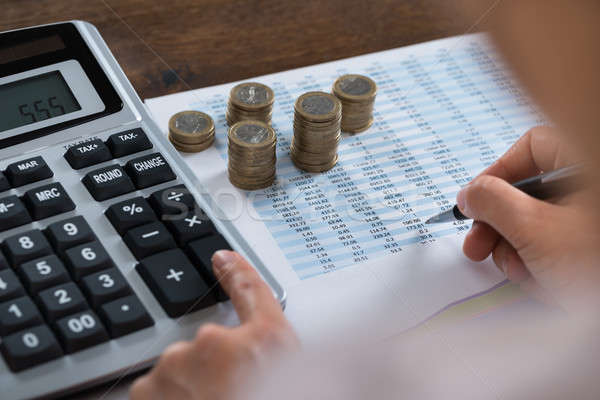 Person Analyzing Financial Report Stock photo © AndreyPopov