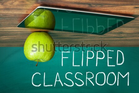 Flipped Classroom Concept On Blackboard Stock photo © AndreyPopov