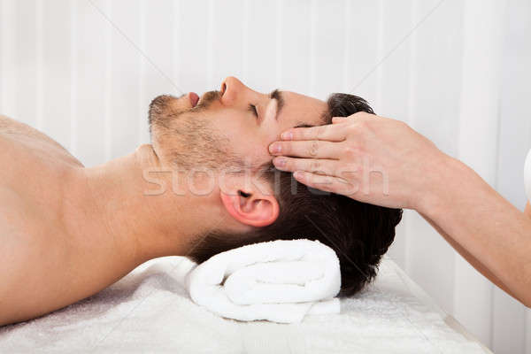 Stock photo: Man getting spa treatment