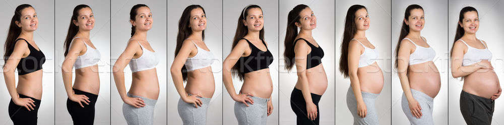 Woman With Different Stages Of Pregnancy Stock photo © AndreyPopov