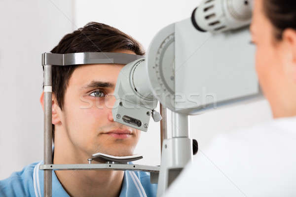 Stockfoto: Man · kliniek · jonge · man · gezicht