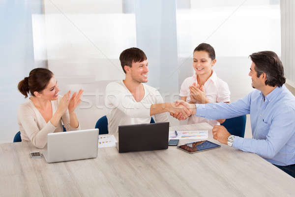 Two Businessman Shaking Hands Stock photo © AndreyPopov