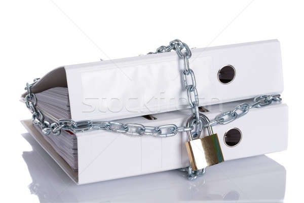 Restricted info locked with chain Stock photo © AndreyPopov