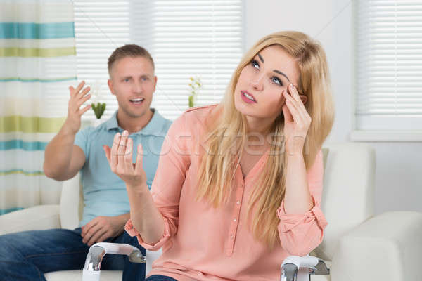 Couple Having Argument At Home Stock photo © AndreyPopov