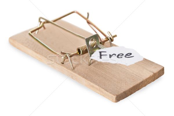 Closeup Of Mousetrap With Free Sign Stock photo © AndreyPopov