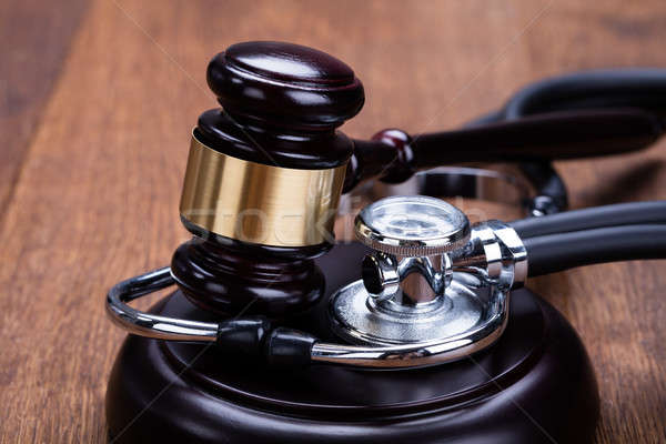 Close-up Of Gavel With Medical Stethoscope Stock photo © AndreyPopov