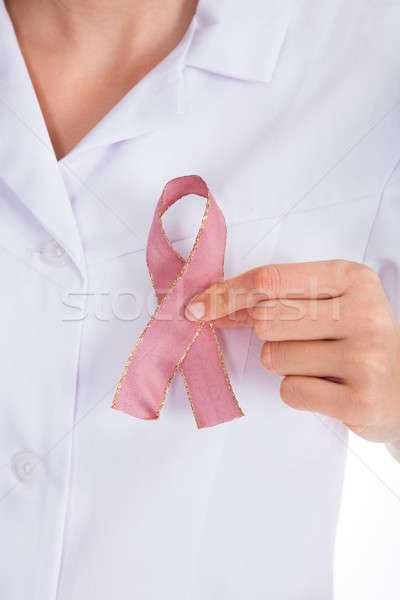 Orvos tart AIDS szimbólum közelkép szalag Stock fotó © AndreyPopov