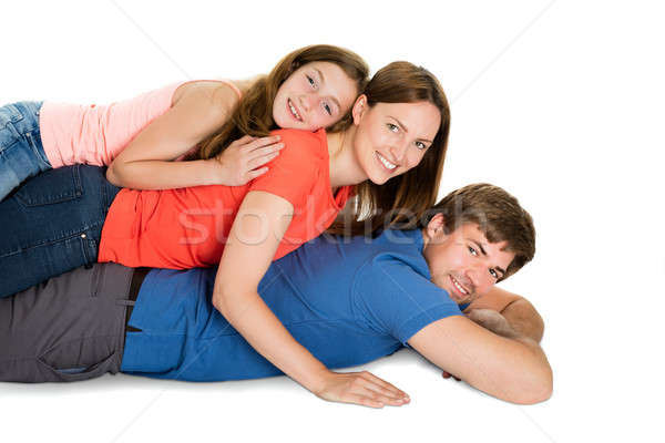 Family Lying On Top Of Each Other Stock photo © AndreyPopov