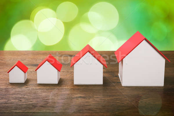 Different Size Of House Models In Row Stock photo © AndreyPopov