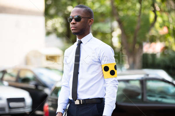 Niewidomych człowiek żółty ramię zespołu Zdjęcia stock © AndreyPopov