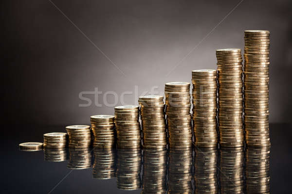 Stack Of One Euro Coins Stock photo © AndreyPopov
