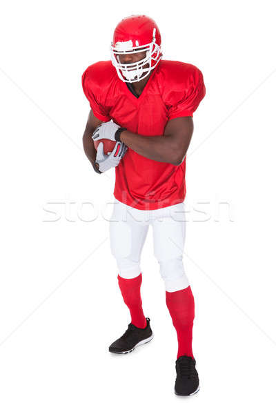 Amerikaanse voetballer portret witte Stockfoto © AndreyPopov