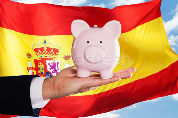 Spagnolo imprenditore bandiera spagnola soldi Foto d'archivio © AndreyPopov