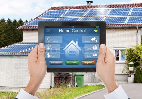 Home Control System On A Digital Tablet Stock photo © AndreyPopov