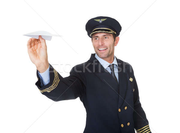 Portrait of confident pilot Stock photo © AndreyPopov