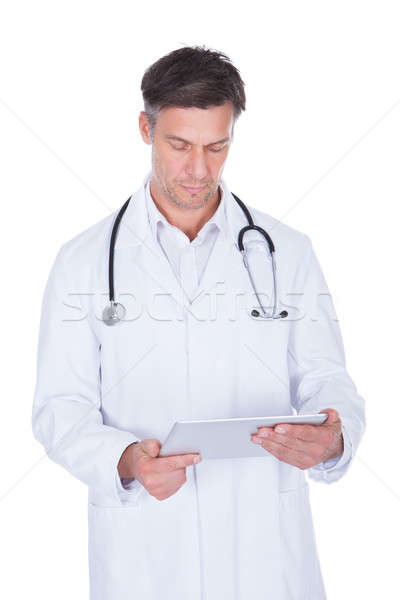 Médecin numérique comprimé portrait heureux [[stock_photo]] © AndreyPopov