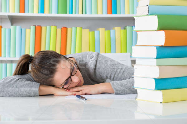 Woman Sleeping At Desk Stock Photo C Andriy Popov Andreypopov