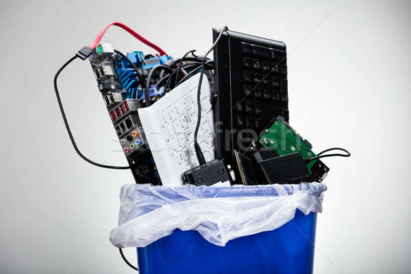 Hardware Equipment In Dustbin Stock photo © AndreyPopov