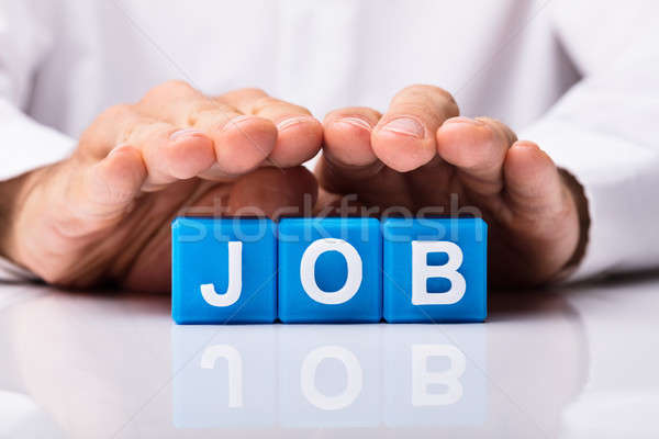 Person Blöcke Job Wort Personen Stock foto © AndreyPopov