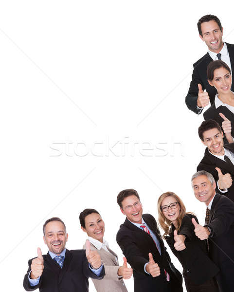 Gruppe Führungskräfte lachen Business Genehmigung Stock foto © AndreyPopov