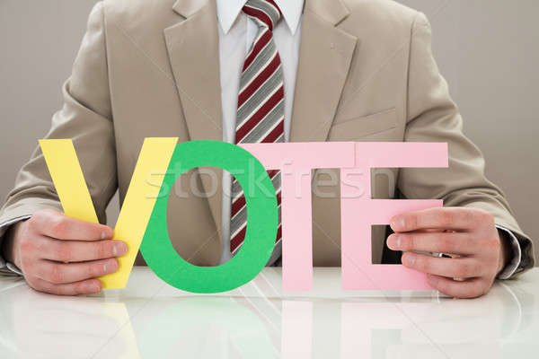 Businessperson With The Word Vote Stock photo © AndreyPopov