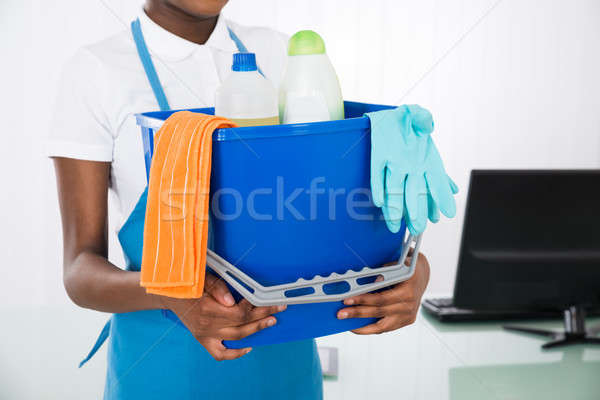 Janitor Holding Cleaning Equipments Stock photo © AndreyPopov