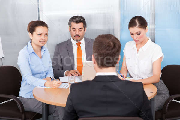 üzletemberek interjú jelölt iroda üzlet nő Stock fotó © AndreyPopov