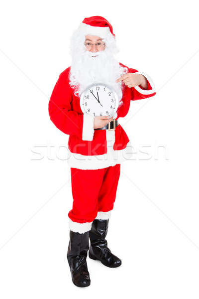 Santa Claus With Clock Stock photo © AndreyPopov