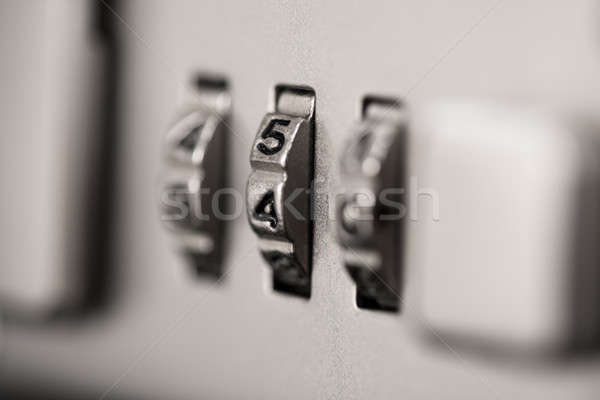 Closeup of briefcase lock Stock photo © AndreyPopov