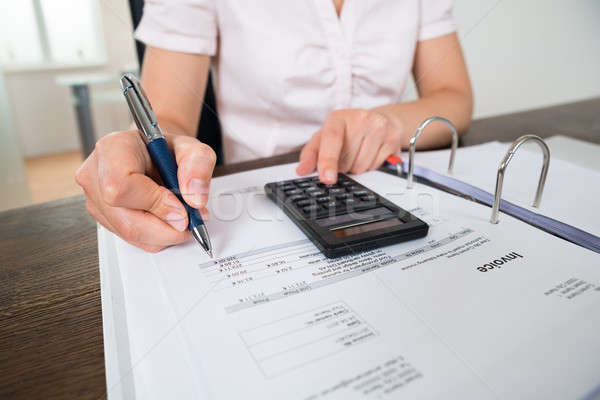 Contador cálculo primer plano calculadora oficina negocios Foto stock © AndreyPopov