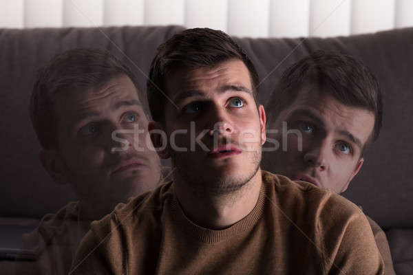 Stock photo: Contemplated Man At Home