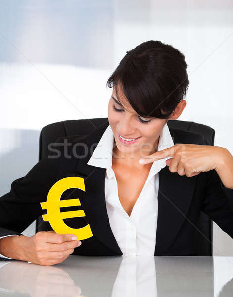 Hand Holding Euro Sign Stock photo © AndreyPopov