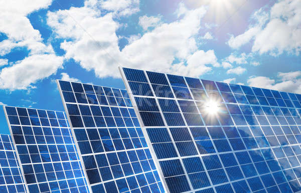 Solar Panels Against Sky Stock photo © AndreyPopov