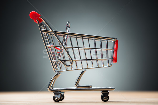 クローズアップ ショッピングカート 表 グレー ビジネス ホーム ストックフォト © AndreyPopov