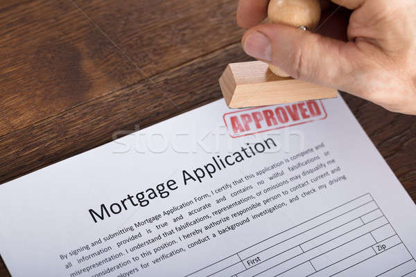 An Approved Stamp On Mortgage Application Form Stock photo © AndreyPopov