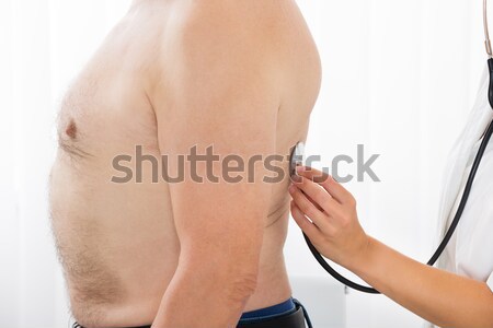 Biznesmen cierpienie ból brzucha biały działalności żywności Zdjęcia stock © AndreyPopov