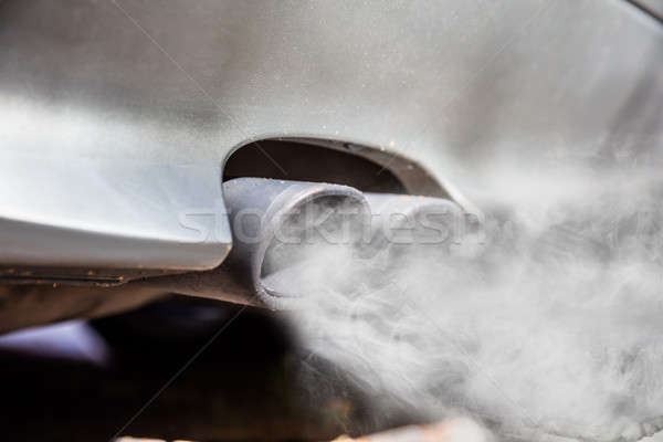 Kettő cső autó közelkép kipufogó technológia Stock fotó © AndreyPopov