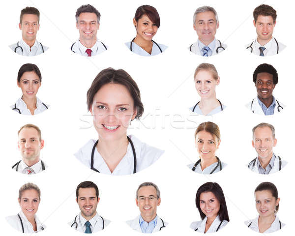 Collage Of Smiling Doctors Stock photo © AndreyPopov