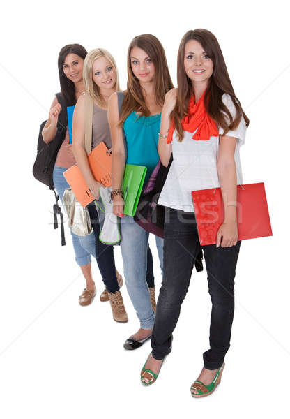 四 女 學生 美麗 年輕 商業照片 © AndreyPopov