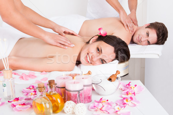 Couple Enjoying Tissue Back Massage Stock photo © AndreyPopov