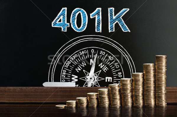 401k Pension Plan On Blackboard Stock photo © AndreyPopov