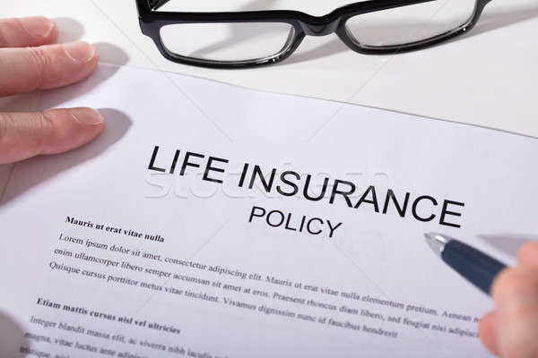 Close-up Of Life Insurance Policy Form Stock photo © AndreyPopov